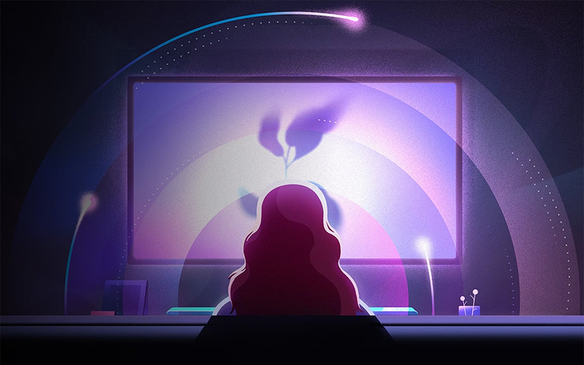 Illustrated living room image