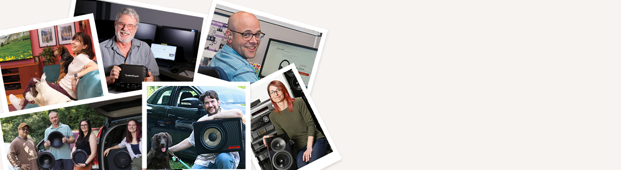 A collage of Crutchfield writers.