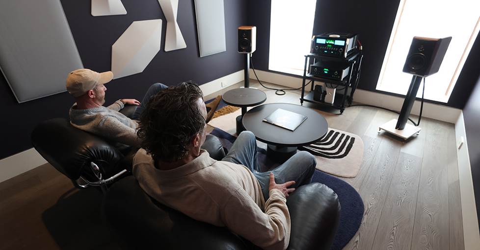 Jeff and Tommy in a room at the McIntosh House of Sound