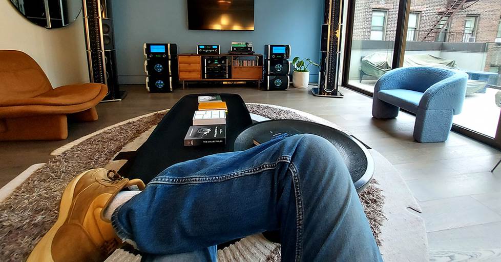Jeff relaxing in a room at McIntosh House of Sound