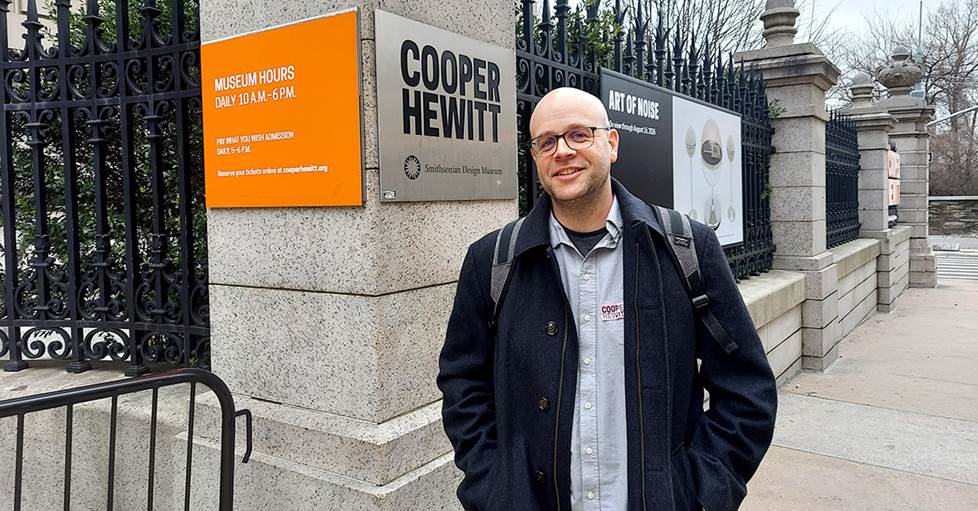 Jeff at the Cooper Hewitt Museum in NYC