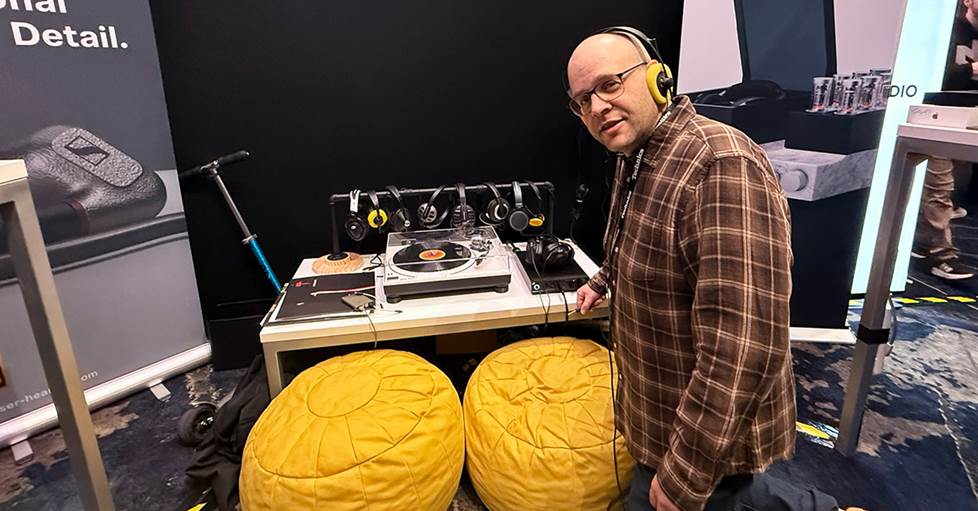 Jeff at the Sennheiser booth at CanJam
