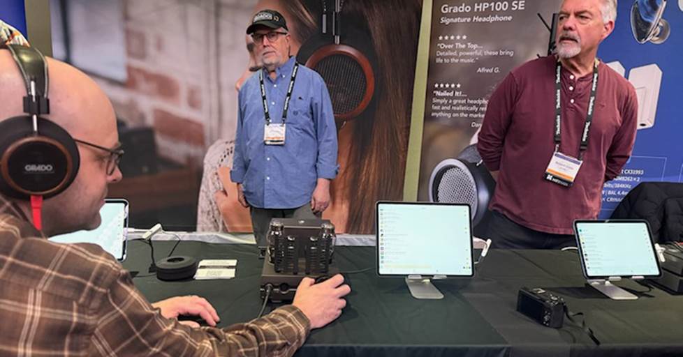 Jeff at the Grado booth at CanJam