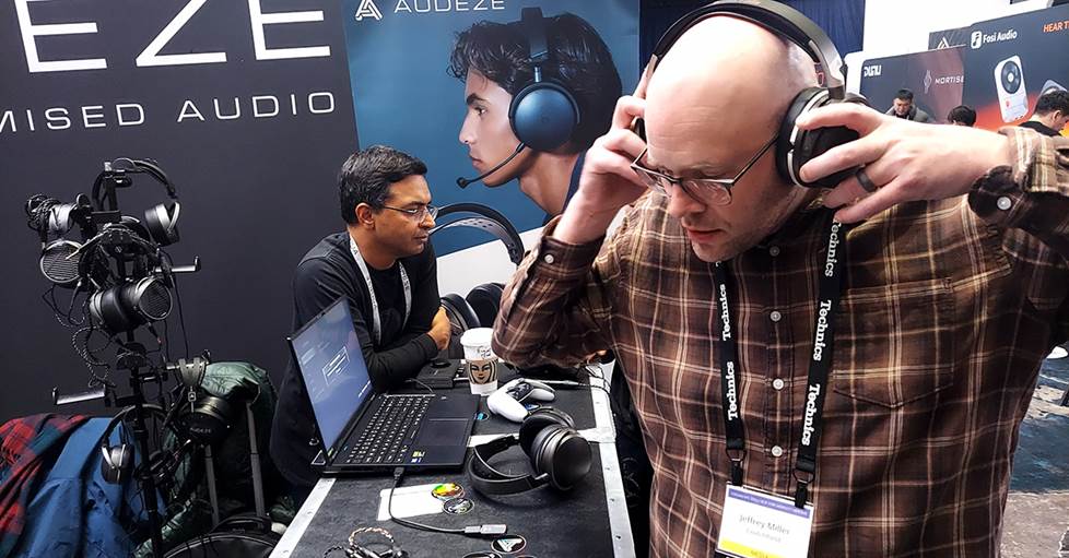 Jeff at Audeze booth at CanJam
