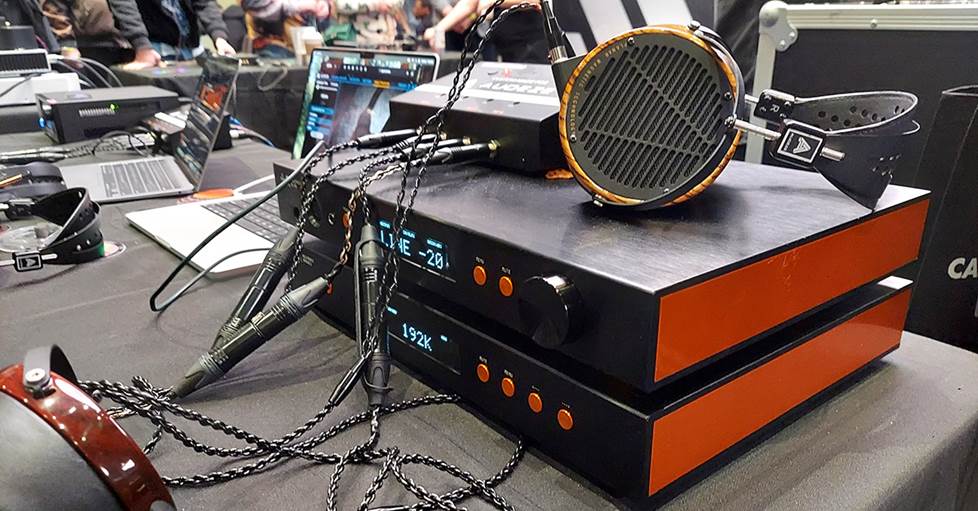 Audeze planar magnetic headphones at CanJam