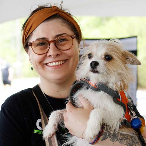 Lindsey and Milo bring the positive vibes to work every day.