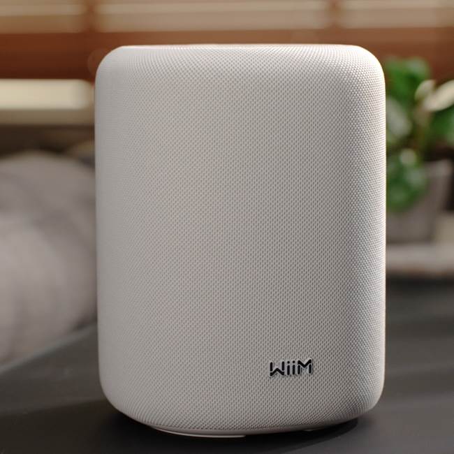WiiM Sound Lite (White) Compact streaming music speaker with Wi-Fi