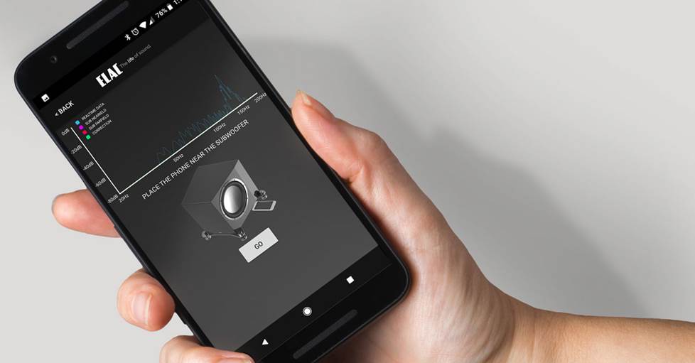ELAC subwoofer EQ app