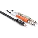 Hosa Stereo Mini Breakout Cable - 3-foot