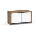 Salamander Designs Chameleon Collection Barcelona 221 - Natural Walnut with Gloss White Doors