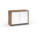 Salamander Designs Chameleon Collection Seattle 323 - Natural Walnut with White Doors