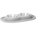 WeatherTech Double Low Pet Feeding System - Light Grey
