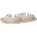 WeatherTech Double Low Pet Feeding System - Tan