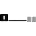 Sonos Arc/Sub/One SL Home Theater Bundle - Black Arc/Sub, White Surrounds