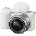 Sony Alpha ZV-E10 Vlog Camera Kit - With 16-50mm zoom lens, White