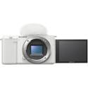 Sony Alpha ZV-E10 Vlog Camera (no lens included) - No lens included, White