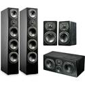 SVS Prime Pinnacle Tower 5.0 Home Theater Speaker System - Black Ash