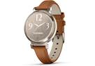Garmin Lily 2 Classic (Cream Gold bezel, Tan leather band