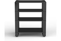 Blok Stax 2G 4-Shelf Collection (Black Glass/High Gloss Black)