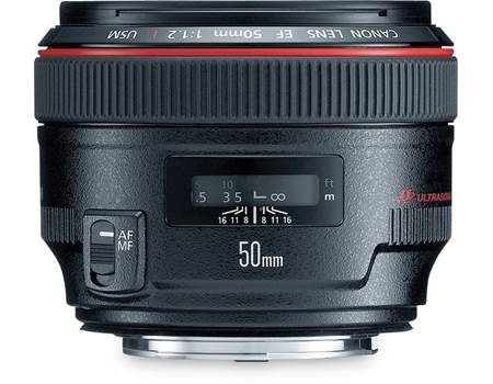 Canon EF 50mm f/1.2L USM L series standard prime lens for Canon