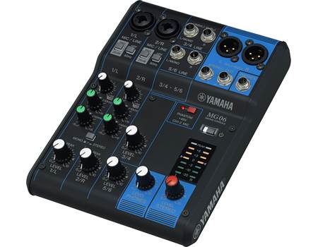 Yamaha MG06X 6-channel mixer — with onboard effects at Crutchfield