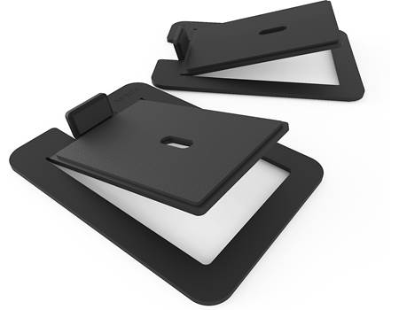 Kanto YU2 Powered Desktop Speakers With S2 Tilted Speaker Stands, White