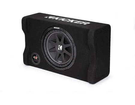 Kicker サブウーファー 48CDF104 25cm 10インチ 下向き設置 Kicker 48CDF104 Comp Series sealed down-firing enclosure with 10