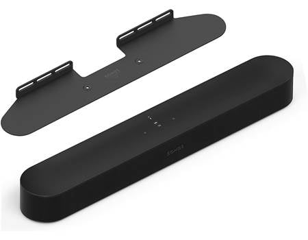Sonos Beam (Gen 2) + Wall Mount Kit (Black) Powered sound bar