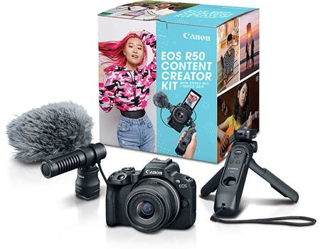 Canon EOS R50 Content Creator Kit R50 mirrorless camera with 18