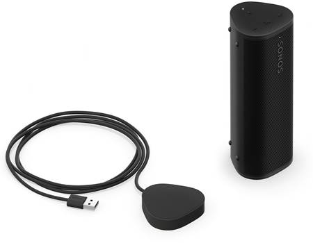 Sonos Roam 2 and Wireless Charger Bundle (Black) Wireless portable