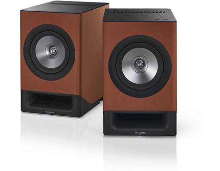 Technics SC-CX700 (Terracotta Brown) Powered stereo speakers with