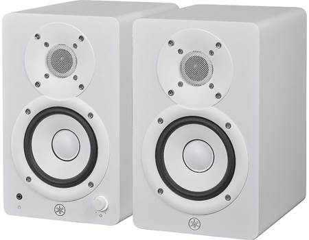 Yamaha HS4 (White) 2-way powered studio monitors with 4-1/2