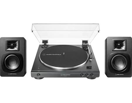Audio-Technica AT-LP60XBT and AT-SP3X Bundle (With black speakers