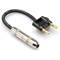 HOSA 1/4 in TS to Dual Banana, 6 in, Black