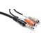 HOSA 1/4 in TRS to Dual RCA, 3 m