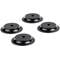 Pangea Sonic Saucer Large Black Chrome- 4 pk