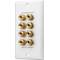 OSD WP-8 Decora Speaker Wall Plate 8 Terminal
