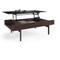 BDI Reveal Lift Coffee Table- Chocolate Stained Walnut