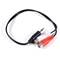 Accele 3.5mm male to dual RCA female adapter