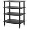 Pangea Vulcan Four Shelf Audio Rack- Black