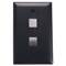 On-Q Single Gang Wall Plate 2-Port- Black