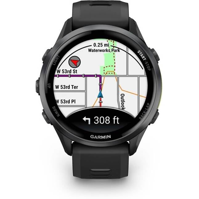 Garmin Forerunner 970 (Black with Black band) GPS running watch