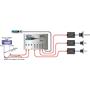 AudioControl DQXS System Diagram: 6-channel EQ/4-way crossover