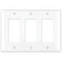 On-Q Decorator Wall Plate (White, Decora-style) Front