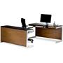 BDI Sequel 6001 Desk Walnut shown with Sequel 6002 desk (desk, computer and office supplies not included)