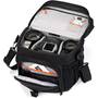 Lowepro Nova 180 AW Inside view - camera and accessories not included (Black)