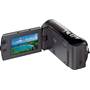 Sony Handycam® HDR-PJ230 Back, 3/4 view, LCD folded out