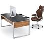 BDI Sequel 6021 Natural Walnut (computer, accessories, and chair not included)
