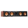 Klipsch Reference Premiere RP-450C Angled front view with grille removed (Cherry)
