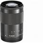 Canon EF-M 55-200mm f/4.5-6.3 IS STM Front with rear lens cap on (Black)